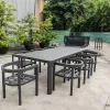 Factory Custom Simple Design Patio Garden Aluminum Table Chair Modern Outdoor Dining Set