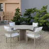Factory Direct Modern Style Outdoor Patio Furniture Outdoor Aluminum Dining Table Chair Set