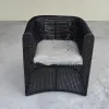 Factory Direct Sales Outdoor Garden Furniture Rattan Aluminum Dining Chair For Courtyard Park Hotel Living Room Use