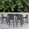 Factory Hot Selling Outdoor Bar Stool Restaurant Bar High Chair Villa Terrace Kitchen Stool Garden High Table Chair Set