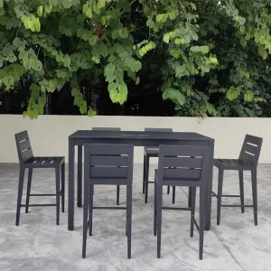 Factory Hot Selling Outdoor Bar Stool Restaurant Bar High Chair Villa Terrace Kitchen Stool Garden High Table Chair Set