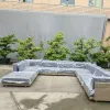 Factory Price Garden Furniture Outdoor Lounge Patio Sectional Sofa Set Modular Cushion Couch Outdoor Furniture Sofa Set
