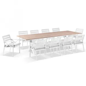 Garden Dining Chairs Patio Outdoor Furniture 3m Outdoor Aluminium Dining Table with 10 Chairs