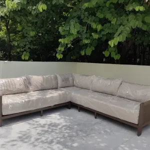 Good Manufacturing Quality Waterproof Aluminium Outdoor Furniture Rope Garden Sectional Patio Rope Sofa Sets