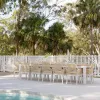 High End Villa Aluminum Table and Table Set With Cushion Garden Aluminum Modern Tables Outdoor Dining Set