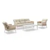 Home Garden Balcony Decoration Comfortable Rope Weave Patio Sofa Set Aluminum Outdoor Lounge Furniture
