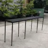 Home Restaurant Hotel Park Apartment Bistro Waterproof Aluminum Metal Outdoor Bar Stools Set