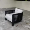 Hot Sale Aluminum Garden Furniture Metal Villa Patio Furniture Outdoor Aluminum Rope Sofa Set