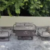 Hotel Outdoor Bistro Furniture Sets Balcony Leisure Waterproof Aluminum Rope Garden Lounge Sofas Set