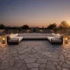 Hotel Outdoor Sofa Luxury Garden Sofa Resort Outdoor Furniture Set Aluminum Patio Outdoor Furniture Villa Outdoor Furniture Sofa