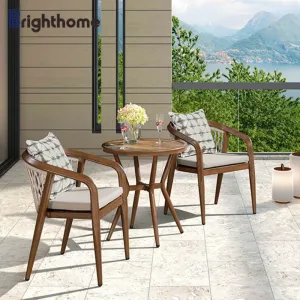 Luxury Aluminum Patio Out Door Furniture Garden Restaurant Outdoor Balcony Furniture Balcony Bistro Set Table and Chairs