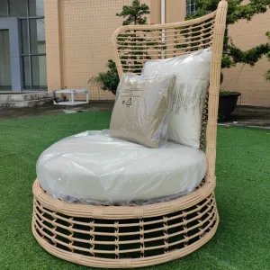 Luxury High Back Rattan Garden Sofa Contemporary Large Outdoor Patio Furniture for Hotels Apartments Other Outdoor