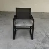 Luxury Modern Patio Furniture All- Weather Aluminum Outdoor Rope Dining Chair With Comfortable Cushion