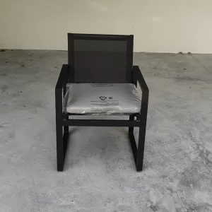 Luxury Modern Patio Furniture All- Weather Aluminum Outdoor Rope Dining Chair With Comfortable Cushion