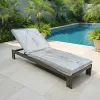 Minimalist Single Aluminum Sunbed With All Weather Durable Lounger for Outdoor Home Hotel Villa Garden