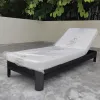 Modern Courtyard Exterior Hotel Durable Metal Rope Portable Sun Lounger Outdoor Patio Recliner Beach Bed Lounge Chair