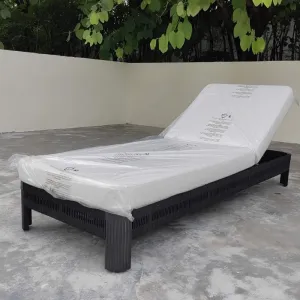 Modern Courtyard Exterior Hotel Durable Metal Rope Portable Sun Lounger Outdoor Patio Recliner Beach Bed Lounge Chair