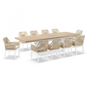 Modern High-End Outdoor Garden Furniture 22m Dining Table Chair Set with Aluminium 10 Chairs