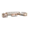 Modern Outdoor Dining Table and Chair Set Luxury Garden Furniture Sofar Aluminum Table Set