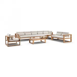 Modern Outdoor Dining Table and Chair Set Luxury Garden Furniture Sofar Aluminum Table Set
