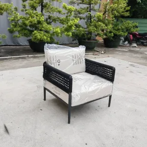 Modern Outdoor Furniture Waterproof Outdoor Fabric Quicky Dry Foam Aluminum and Rattan Patio Garden Sets Rope Sofa