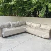 Modern Seating Room Furniture L-Shaped Sectional Sofa Aluminum Frame Modular Couch Chaise Sofa