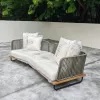 New Design Modern Patio Hotel Lounge Aluminum Frame Garden Sofas Outdoor Furniture Garden Sofa