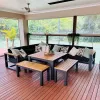 New Hot Sale Villas Outdoor Dining Set Garden Dining Outdoor Aluminium Dining Setting