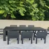 Nordic Leisure All Weather Windproof 8 Seaters Metal Aluminium Garden Outdoor Patio Furniture Set