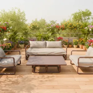 OEM ODM Modern Outdoor Furniture Waterproof Rattan Outdoor Sofa Set for Balcony Garden Seaside Villa