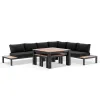 Outdoor Garden Table and Chair Set Cast Aluminum Material Outdoor Aluminium Lounge and Dining Setting with Single Modular