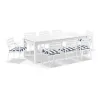 8 Seater Aluminium Garden Dining Table 25m Sleek Rectangle Design utdoor Table for Garden Part
