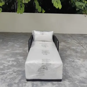 Swimming Pool Outdoor Pool Furniture Courtyard Sun Lounger Aluminum Rope Recliner Cushion Beach Lounge Sunbed