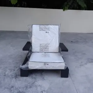 Trending Products Garden Furniture Aluminium Frame Metal Lounge Chair Single Sofa for Patio Villa Hotel