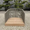 Unique Design Outdoor Furniture Sofa Hotel Used Waterproof Outdoor Furniture Rope Sofa with Cushions