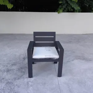 Villa Hotel Comfortable Waterproof Outdoor Furniture Patio Aluminum Frame Garden Armchair