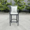 Villa Outdoor Bar Furniture Outdoor Set Garden Waterproof Aluminum Seat Modern Aluminum Patio Bar Stool