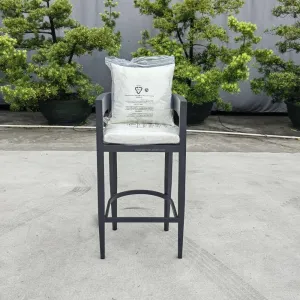 Villa Outdoor Bar Furniture Outdoor Set Garden Waterproof Aluminum Seat Modern Aluminum Patio Bar Stool