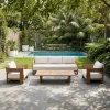 Villa Outdoor Furniture Set Easy Clean Weather Resistant Aluminium Garden Lounge Set Outdoor Patio Sofa Set
