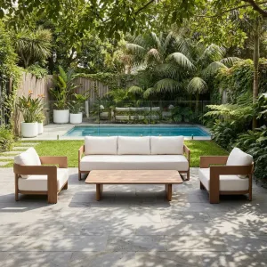 Villa Outdoor Furniture Set Easy Clean Weather Resistant Aluminium Garden Lounge Set Outdoor Patio Sofa Set