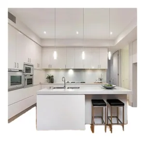 American Standard European Eco-Friendly Wood Modern Plywood Laminate Modular Kitchen Cabinets Faucet Total Project Solutions