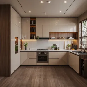 Bulk Project PET Modular Kitchen Cabinet Custom Cabinetry Solution for Developers and Contractors