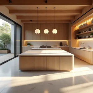 Cabinet Manufacturers Smart Complete Set Luxury Wood Veneer Kitchen Cabinet Cupboards Custom Kitchen Furniture for Villa