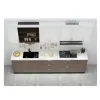 China Supplier Custom Eco-Friendly Fireproof Particleboard Kitchen Cabinets Glass Doors Modern Complete Kitchen Design Units