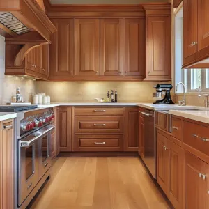 Classic Durable Antique Oak Shaker Lacquer Eco-Friendly Modular Sink Base Kitchen Cabinet with Storage Faucet Mall Application