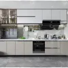 Contemporary Modular Plywood Kitchen Cabinet with Melamine Board and MDF Eco-Friendly Design for Apartments and Hotel Projects