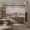 Custom All-in-One Kitchen Unit for Apartments Small Modular Kitchen Cabinets Sink Made Melamine Board Granite Kitchen Cabinet