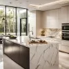Custom Complete Lacquer Kitchen Island Set Stainless Steel Sink Featuring Granite Marble Countertop Direct Villas Real Estate
