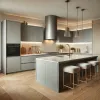 Custom Eco-Friendly Solid Wood Melamine Smart Modular Modern Dining Kitchen Wall Complete Kitchen Cabinets