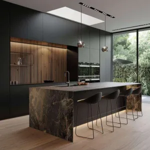 Custom European Modern Designed Lacquer Luxury Eco-Friendly Fireproof Modular Kitchen Sink Base Cabinets Melamine Mall Dining